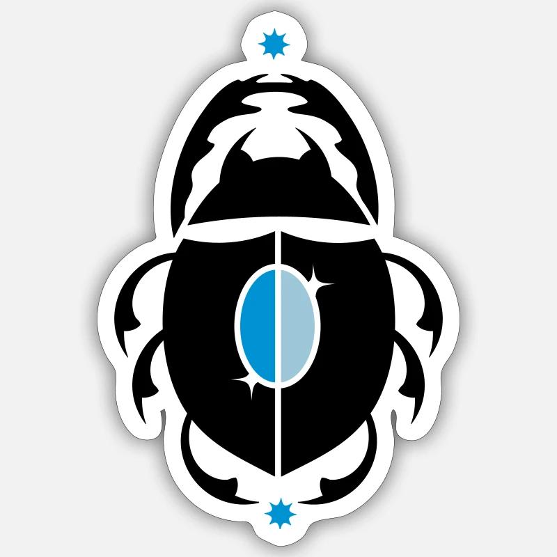 Skarabaeus Glückskäfer - Sticker taille S (10 x 10 cm) - blanc mat