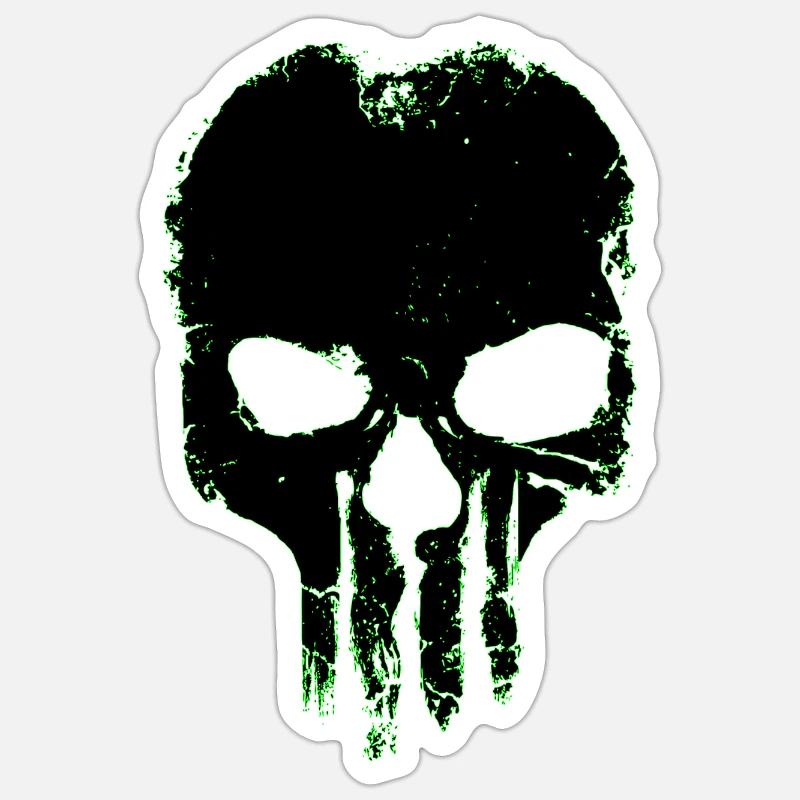 Skull skull horror gift gift idea Sticker size S (10 x 10 cm)