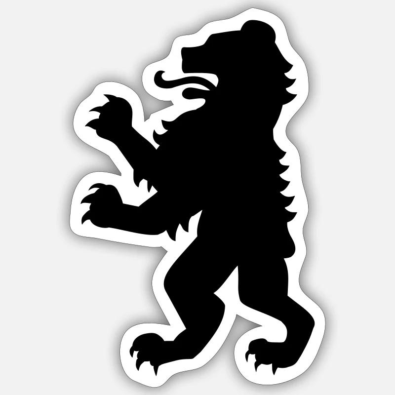 Bär - Sticker Größe S (10 x 10 cm) - Mattweiß