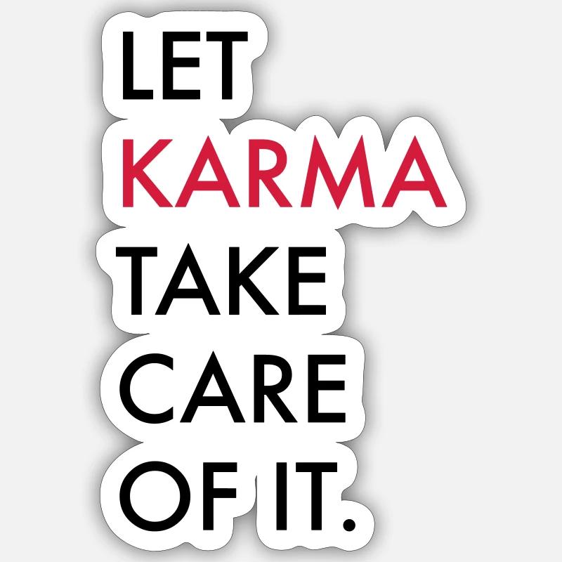 karma - Sticker taille S (10 x 10 cm) - blanc mat