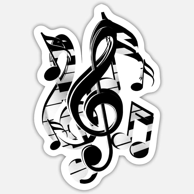 Notes de clé Sticker taille S (10 x 10 cm)