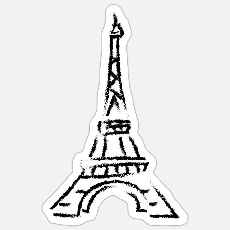 Eiffelturm - Sticker Größe S (10 x 10 cm) - Mattweiß