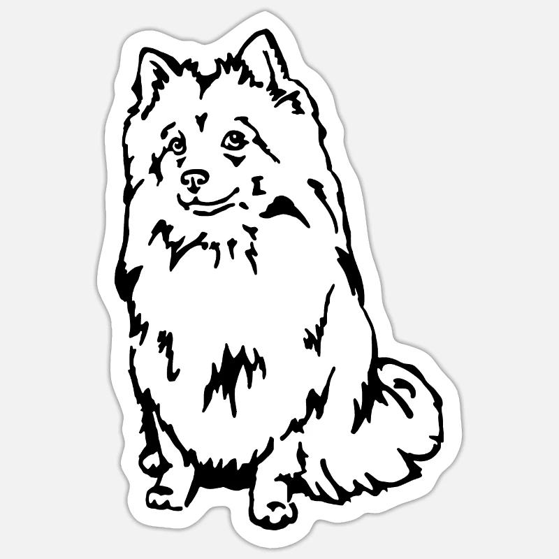 Spitz Mittelspitz Sticker Größe S (10 x 10 cm)