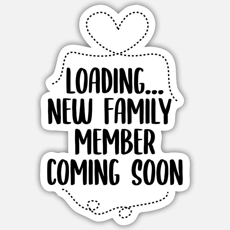 Annonce de grossesse Sticker taille S (10 x 10 cm)