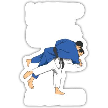 Judo - Sticker size S (10 x 10 cm) - white matte - Front