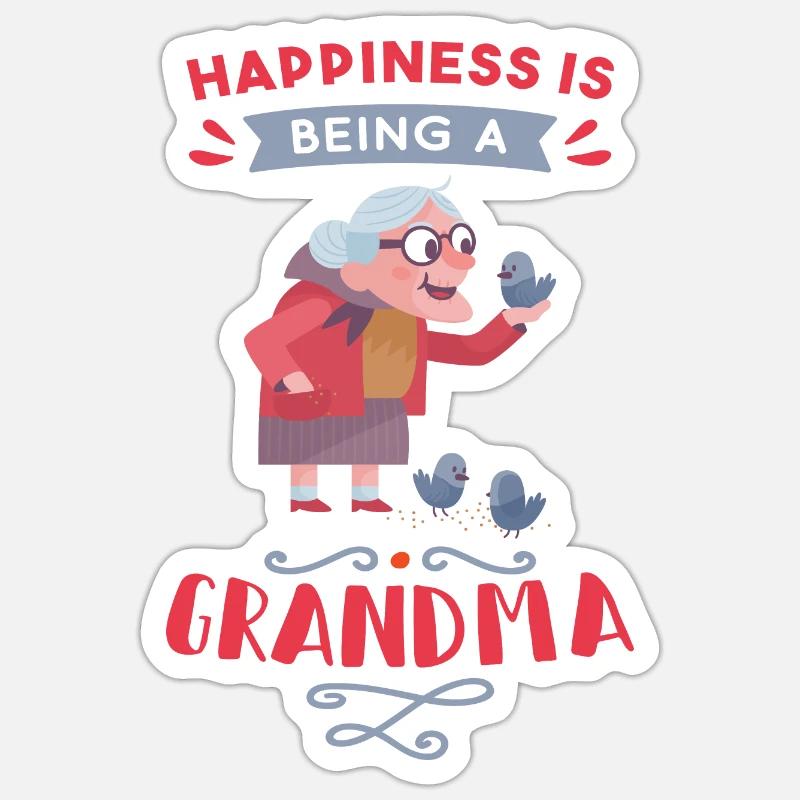 Enkel Großmutter Geburtstagsgeschenk spruch oma - Sticker Größe S (10 x 10 cm) - Mattweiß