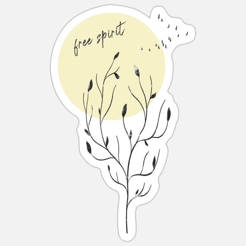 libre - Sticker taille S (10 x 10 cm) - blanc mat