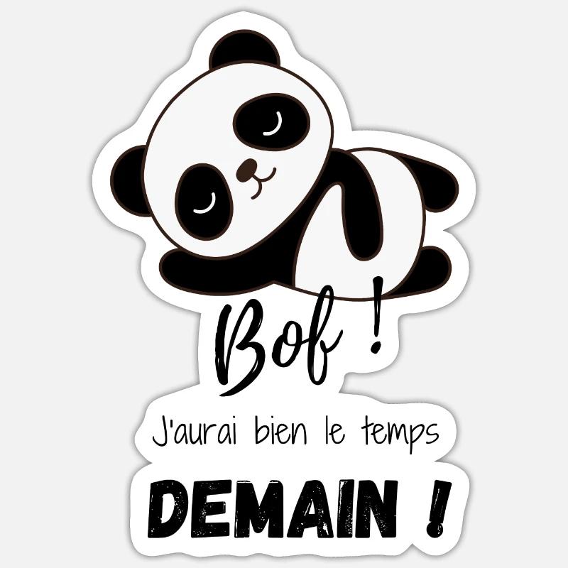 Panda Tranquille Sticker taille S (10 x 10 cm)