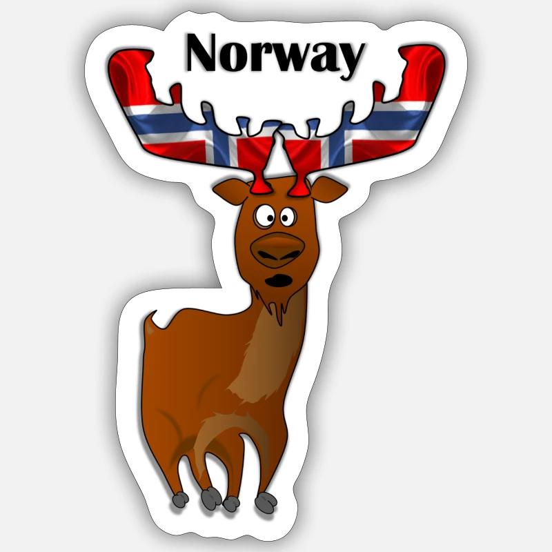 Norway Elg - Sticker size S (10 x 10 cm) - white matte