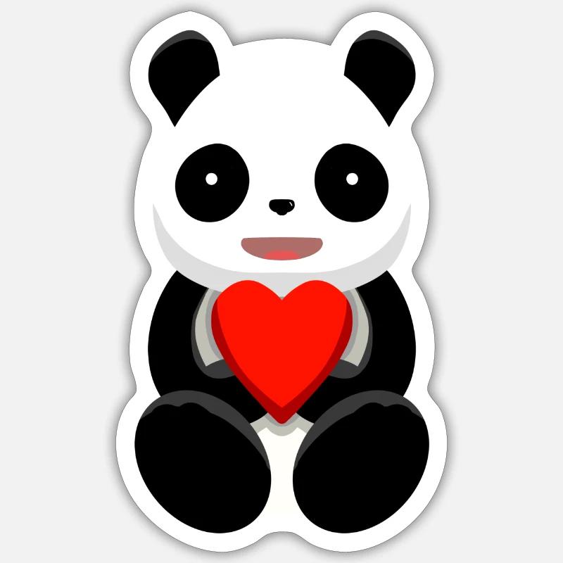 Panda <3 Sticker size S (10 x 10 cm)