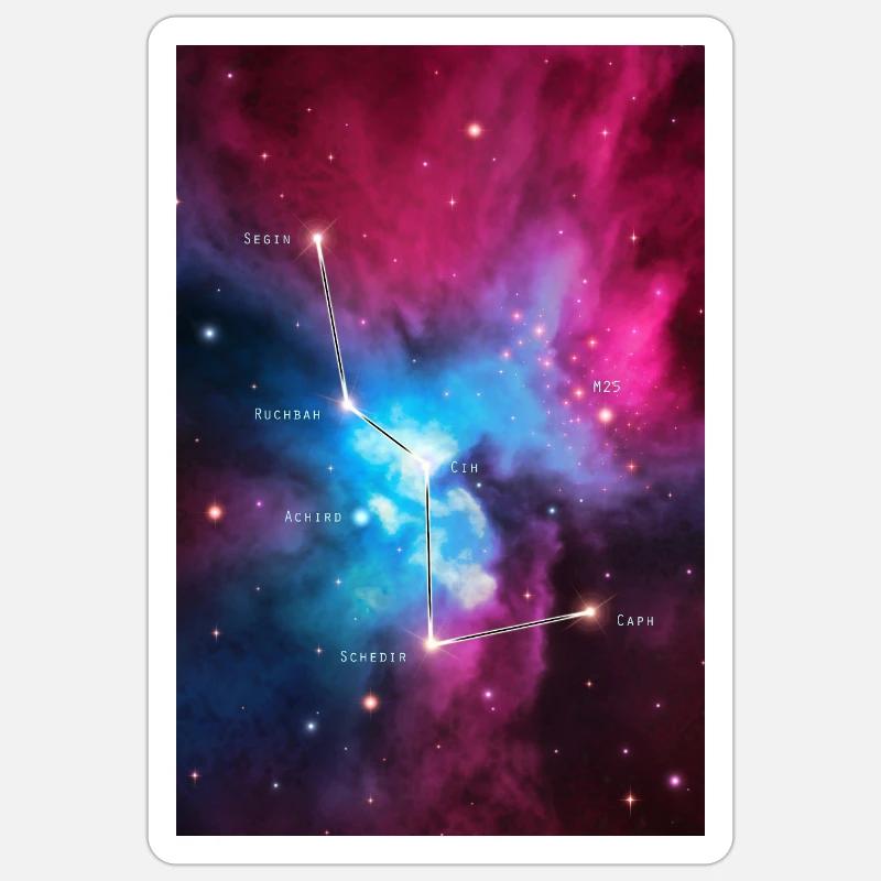 Cassiopeia - Sticker size S (10 x 10 cm) - white matte
