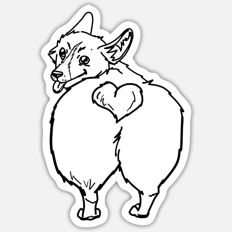 Hundi - Sticker size S (10 x 10 cm) - white matte