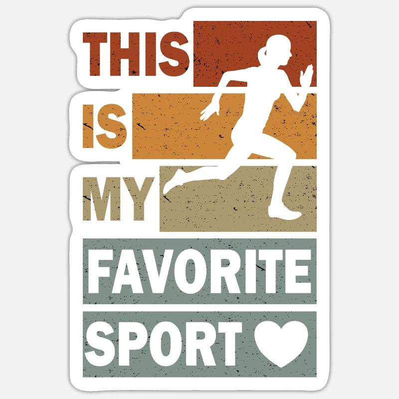 Course course de course jogging Sticker taille S (10 x 10 cm)