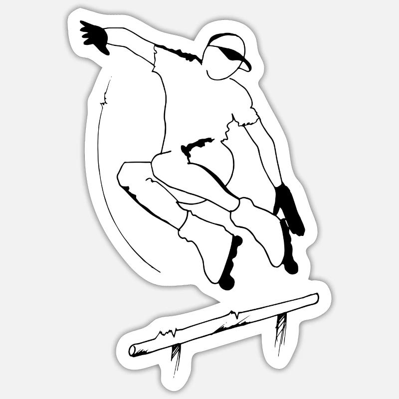 roller freestyle agressive Sticker taille S (10 x 10 cm)