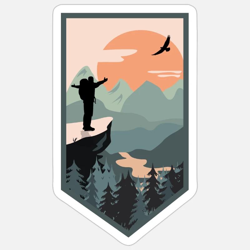 Randonner Sticker taille S (10 x 10 cm)
