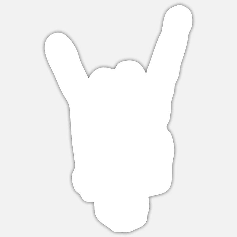 Rock'N'Roll - Sticker taille S (10 x 10 cm) - blanc mat