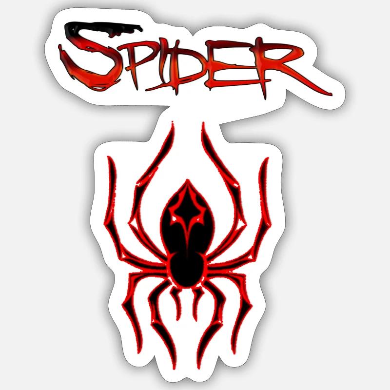 A Crazy Spider - Sticker taille S (10 x 10 cm) - blanc mat