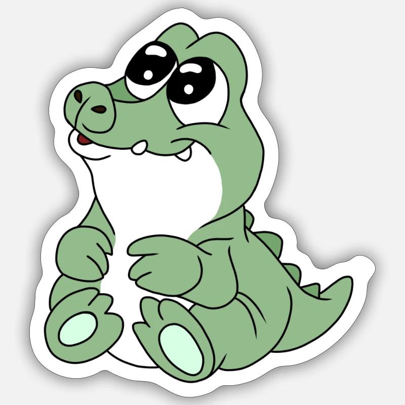 Bébé Crocodiles crocodiles - Sticker taille S (10 x 10 cm) - blanc mat