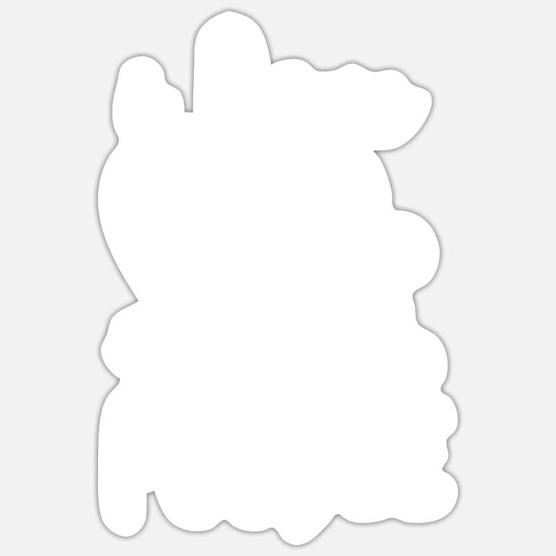 poodle - Sticker size S (10 x 10 cm) - white matte