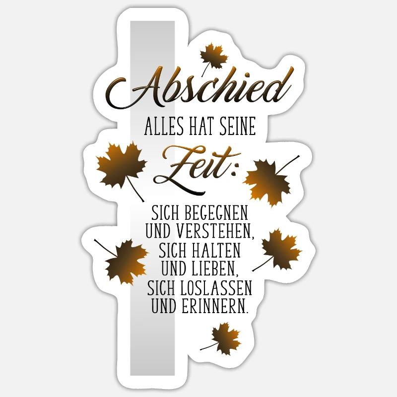 Abschied Sticker Größe S (10 x 10 cm)