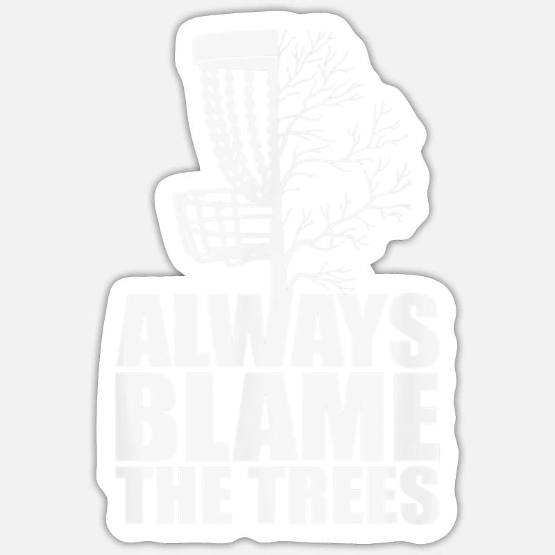Disc Golf Frisbee Geschenk Lustiger Spruch - Sticker Größe S (10 x 10 cm) - Mattweiß