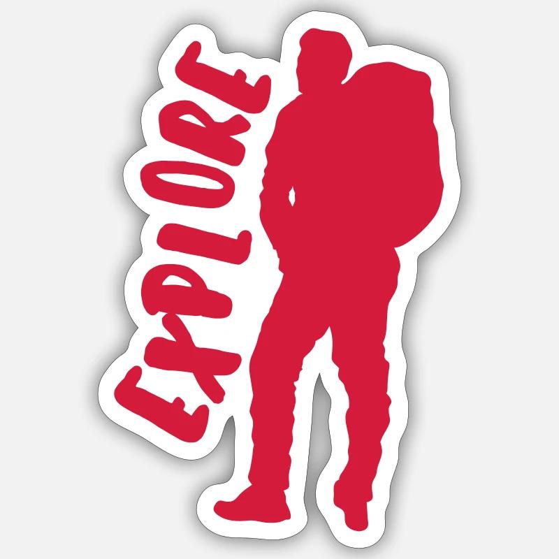Explores - Sticker size S (10 x 10 cm) - white matte
