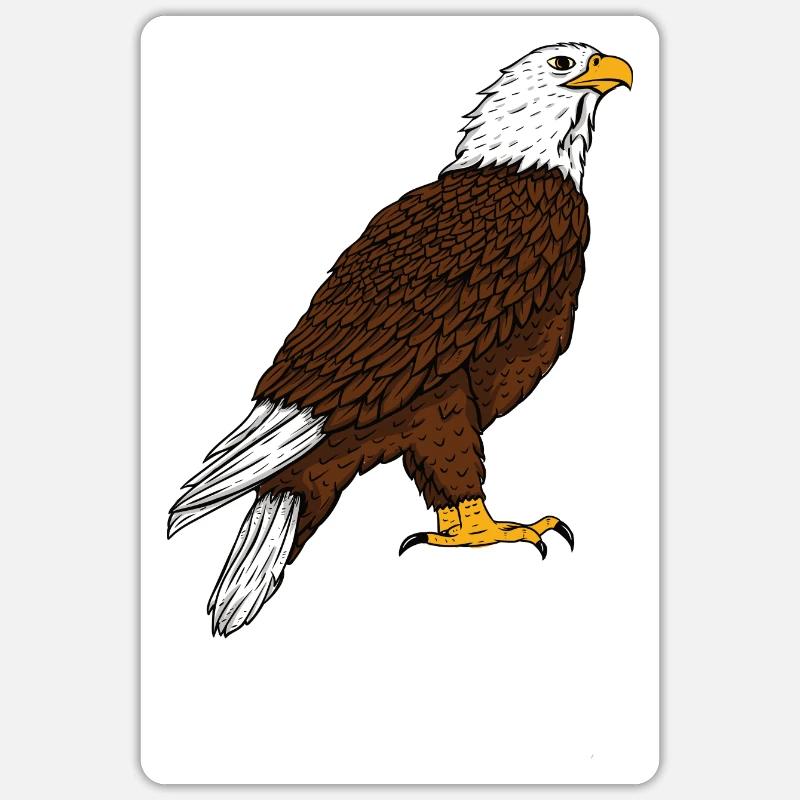 Adler - Sticker taille S (10 x 10 cm) - blanc mat