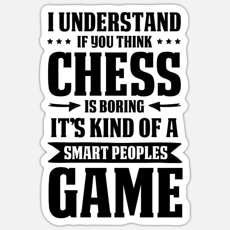 jeu d’échecs chess - Sticker taille S (10 x 10 cm) - blanc mat