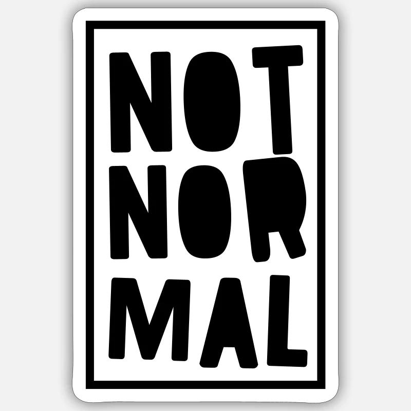 pas normal - Sticker taille S (10 x 10 cm) - blanc mat