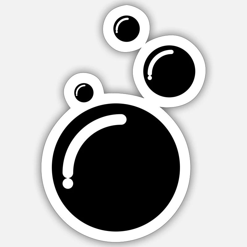 Bubbles - Sticker Größe S (10 x 10 cm) - Mattweiß
