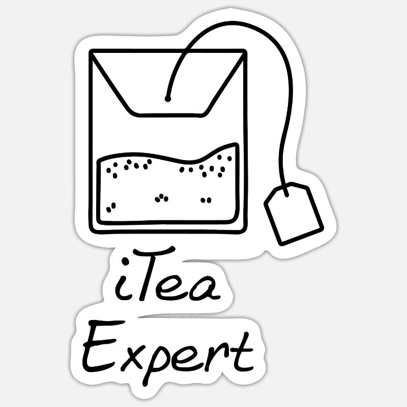 iTea expert Informatik Programming Geschenk - Sticker Größe S (10 x 10 cm) - Mattweiß