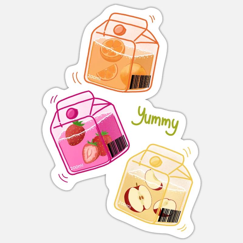 Fruity Juice - Sticker size S (10 x 10 cm) - white matte