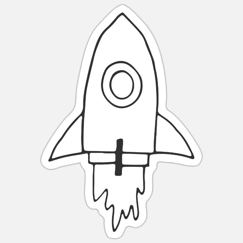 rocket Sticker size S (10 x 10 cm)