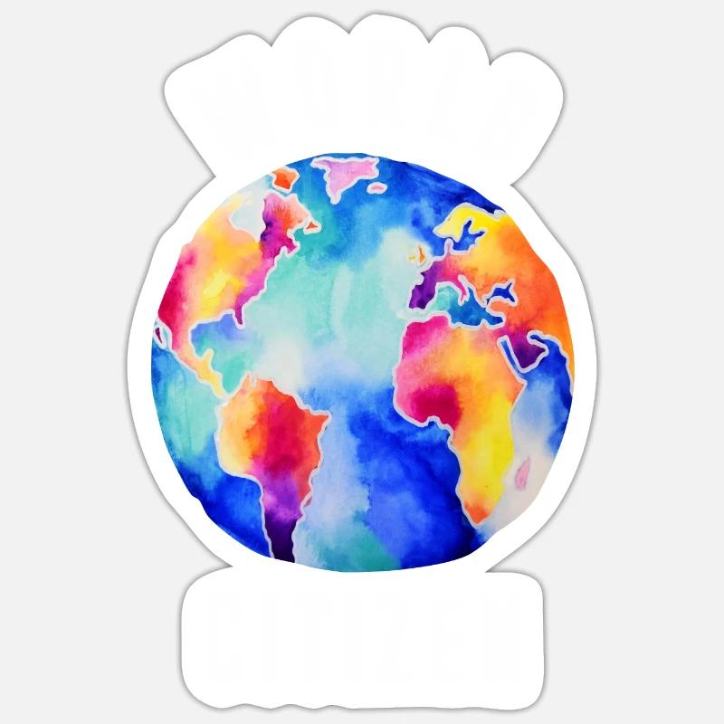 World Citizen Graphic Sticker size S (10 x 10 cm)