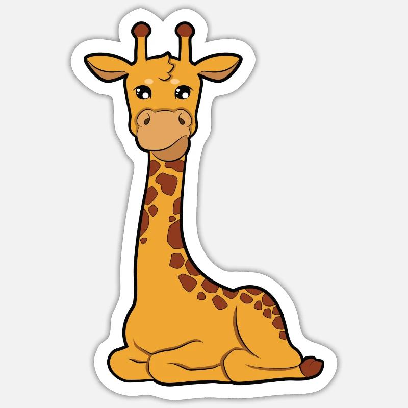 giraffe - Sticker size S (10 x 10 cm) - white matte