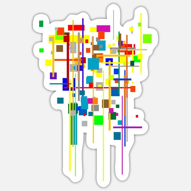 Architecture Patterns - Science-Fiction Colors Sticker size S (10 x 10 cm)