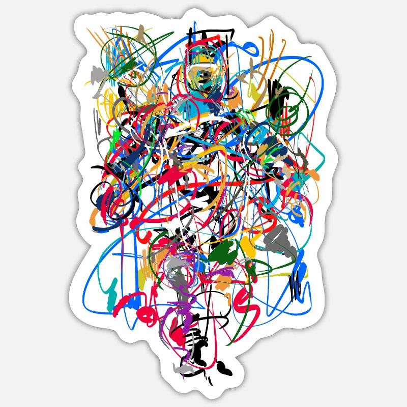 abstract - Sticker size S (10 x 10 cm) - white matte