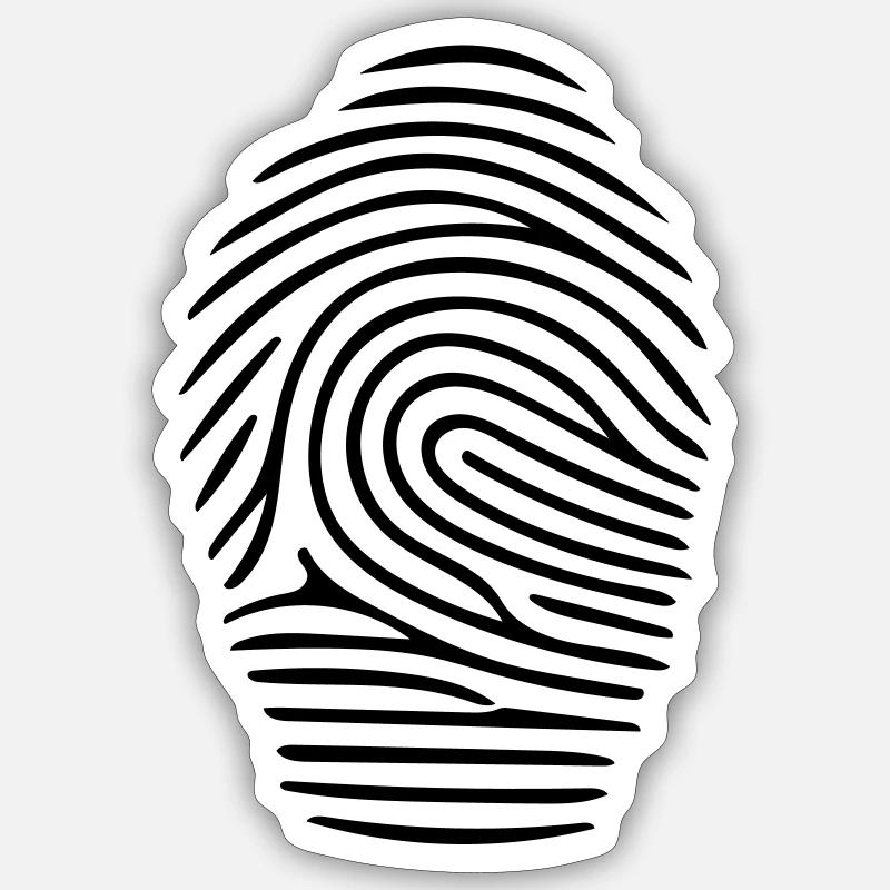 Fingerprint Vector Empreinte Sticker taille S (10 x 10 cm)