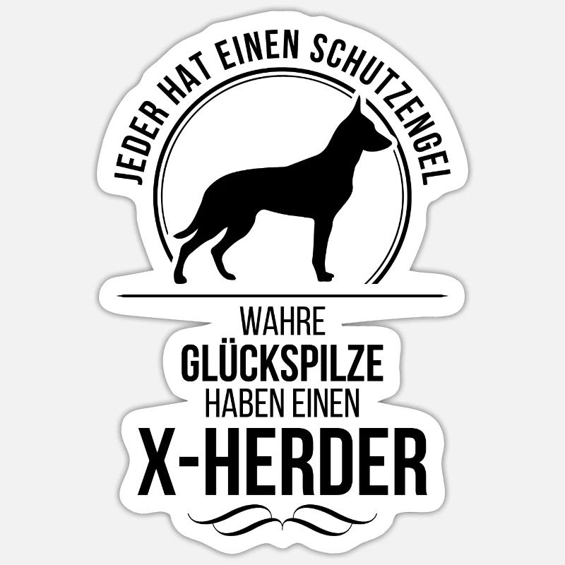 X-HERDER Schutzengel Hunde Spruch Hund Wilsigns - Sticker Größe S (10 x 10 cm) - Mattweiß