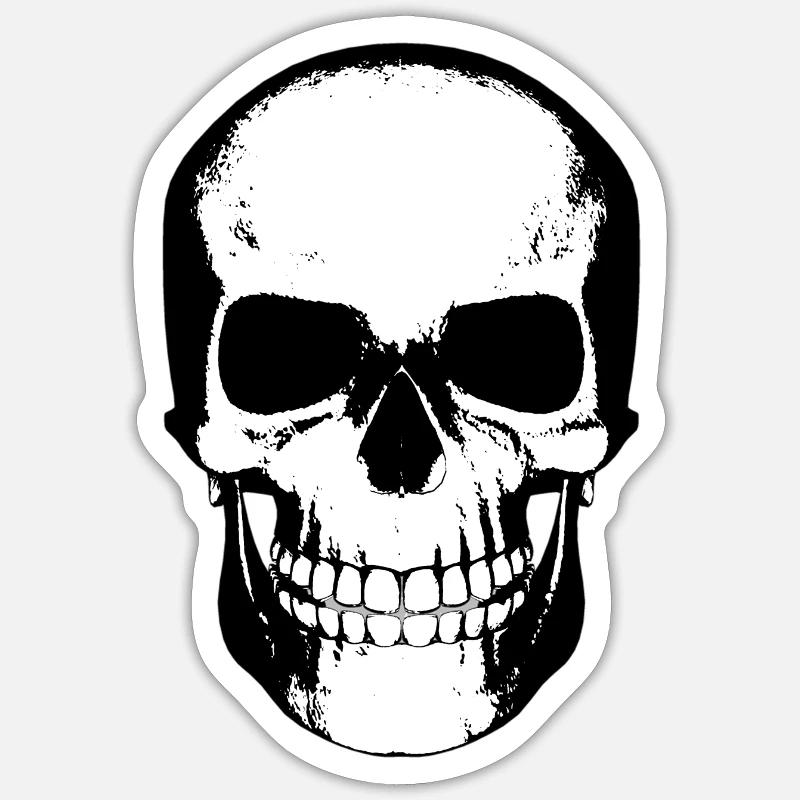 skull - Sticker size S (10 x 10 cm) - white matte