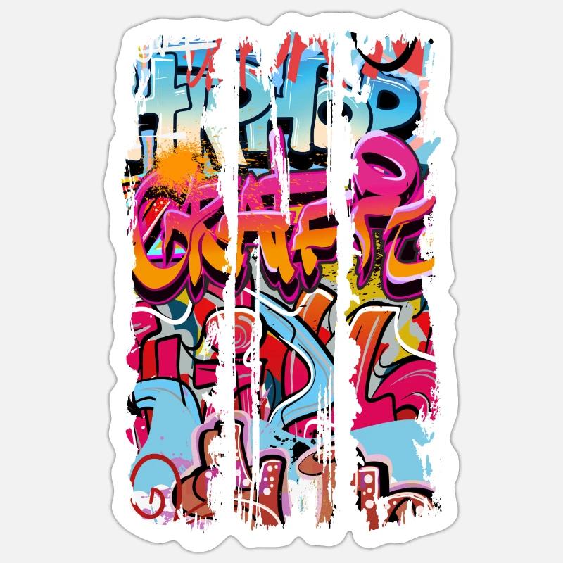 Graffiti - Sticker Größe S (10 x 10 cm) - Mattweiß