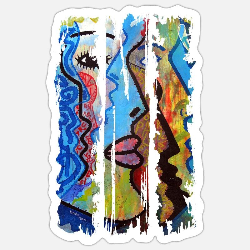 Graffiti - Sticker taille S (10 x 10 cm) - blanc mat