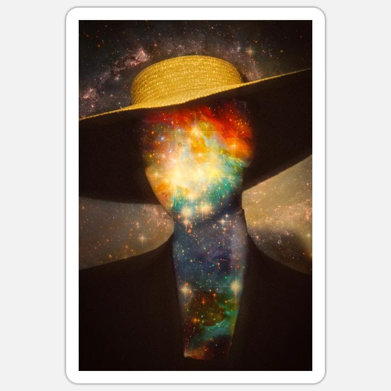 Face spatiale Sticker taille S (10 x 10 cm)