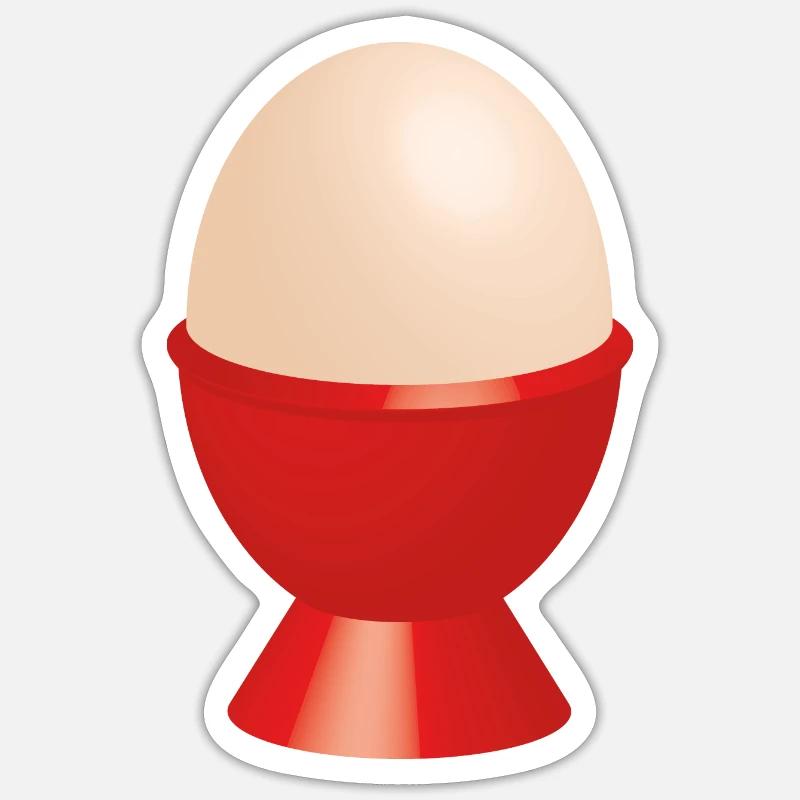 egg - Sticker size S (10 x 10 cm) - white matte