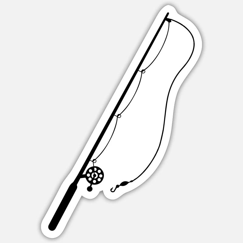ANGLING - Sticker size S (10 x 10 cm) - white matte