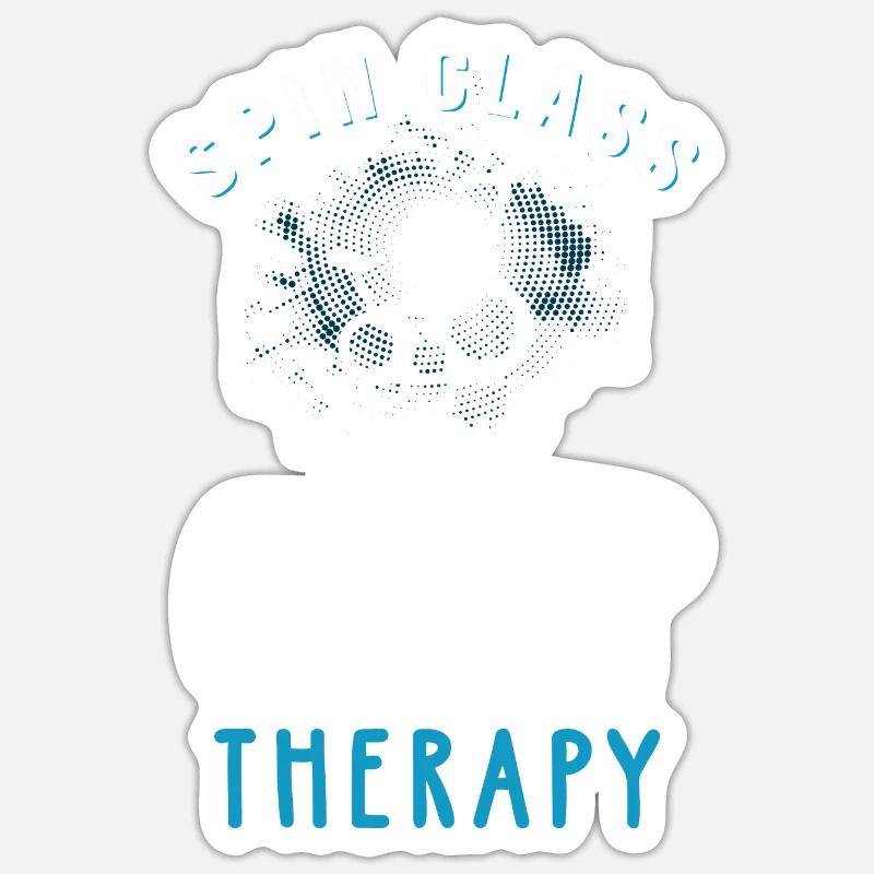 Spin Class Is My Group Therapy Sticker size S (10 x 10 cm)