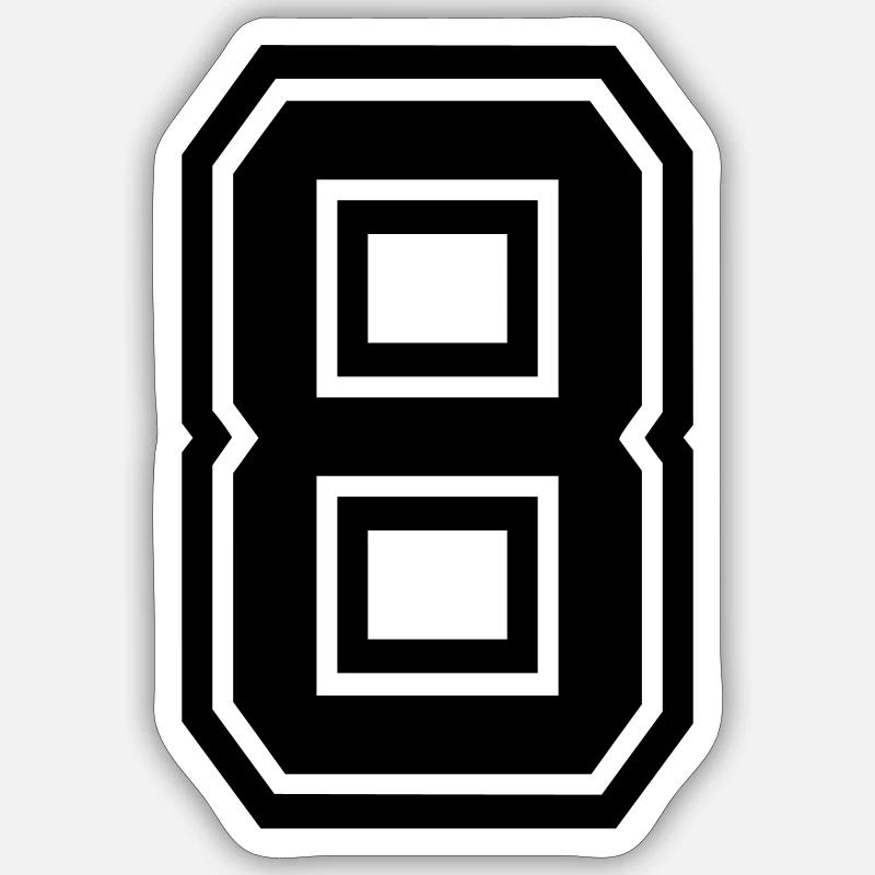 8 - Sticker size S (10 x 10 cm) - white matte