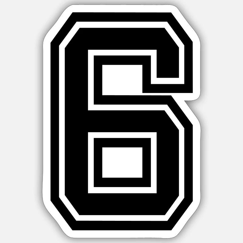 6 - Sticker Größe S (10 x 10 cm) - Mattweiß