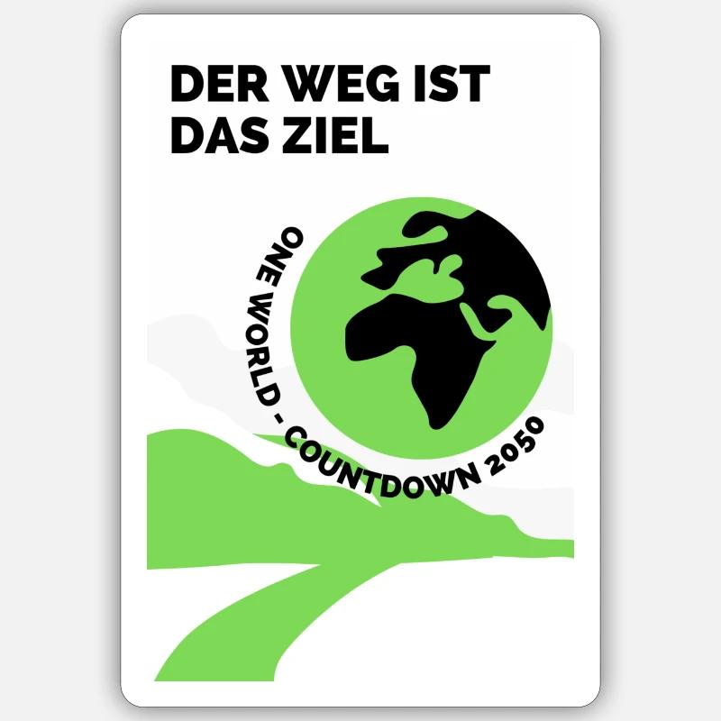 Countdown 2050 - Sticker size S (10 x 10 cm) - white matte