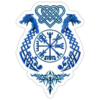 DrachenSymbol - Sticker Größe S (10 x 10 cm) - Mattweiß - Vorne